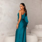 Elegant Black Satin Dress with Flattering Cut for Women's Cocktail and Formal Occasions-3