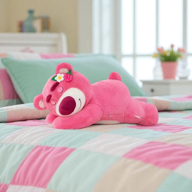 Plush Lotso Strawberry Bear Pillow - 90cm Stuffed Toy, A Sweet Valentine's Day Gift & Festivals