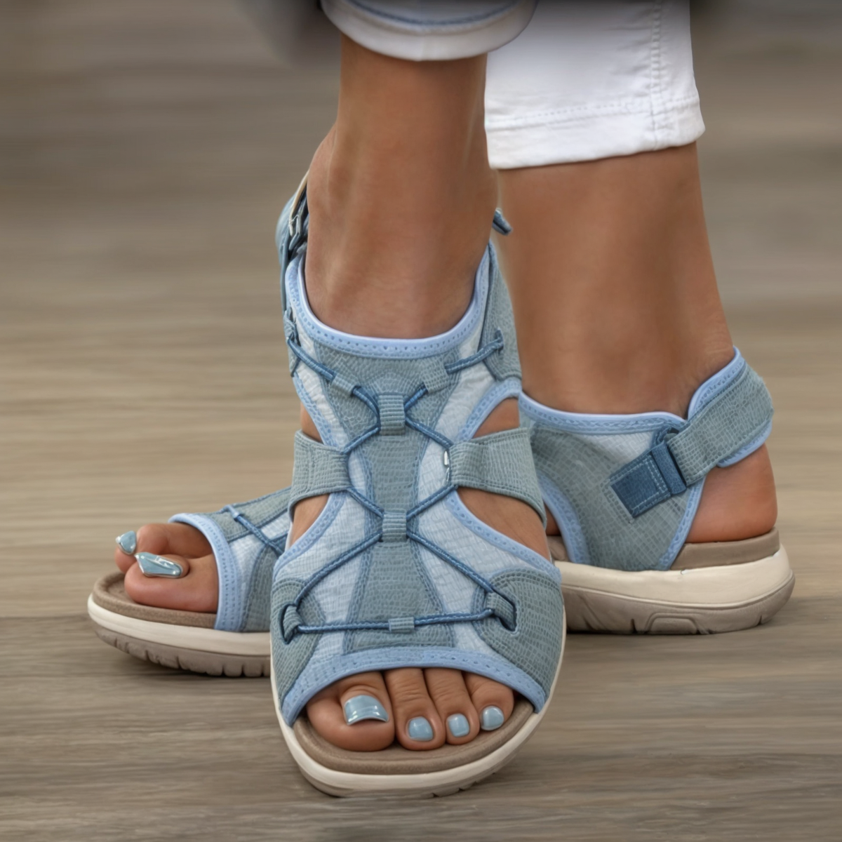 Variant image for Comfortable Open Toe Sandals for Women with 3-Point Support and Shock Absorption, Ideal for Daily Wear and Pain Relief-3