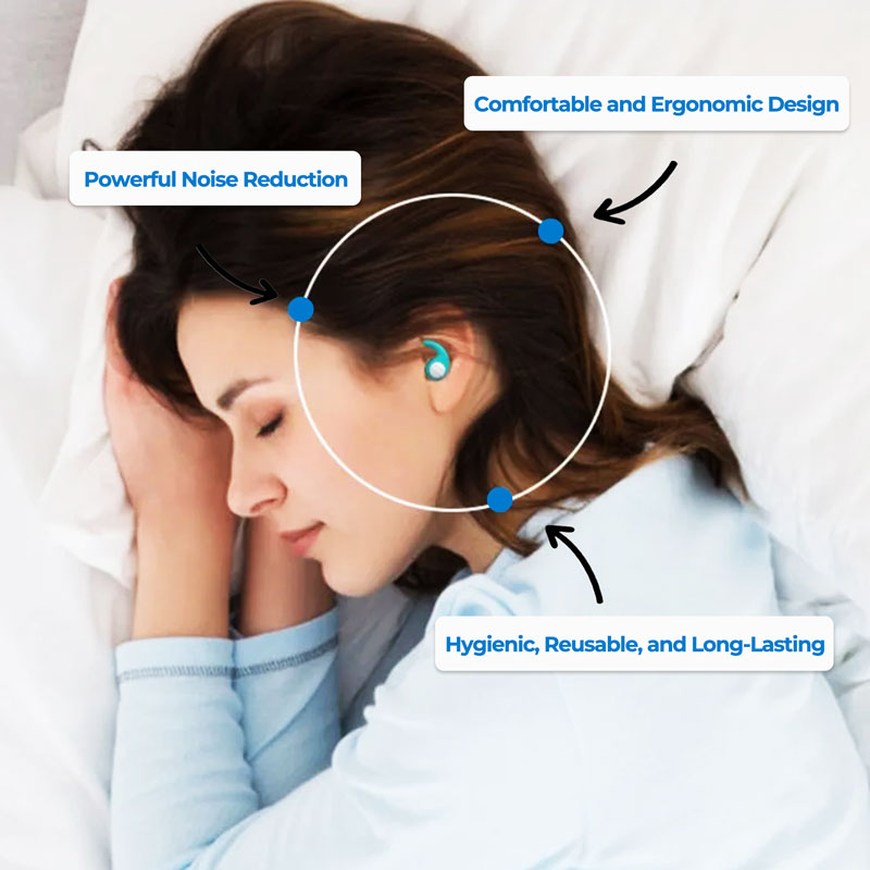 Cancelling Noise Silicone Earplugs Reusable Sleep Aid