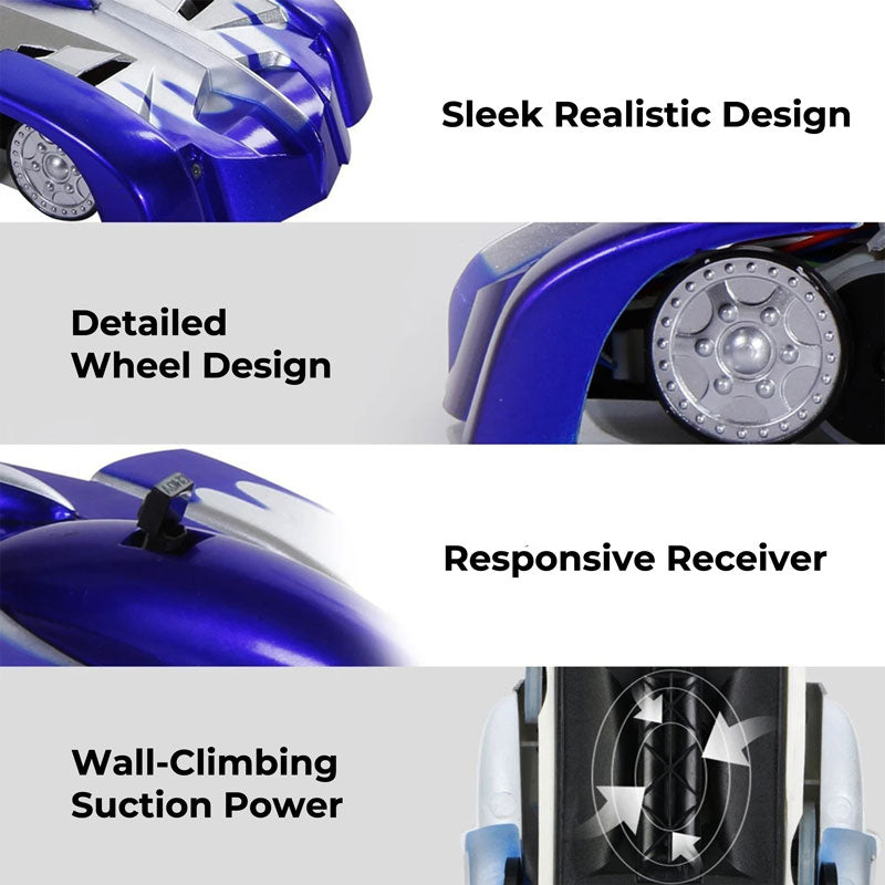 Wall RC Car Remote Control Stunt Vehicle Indoor Play