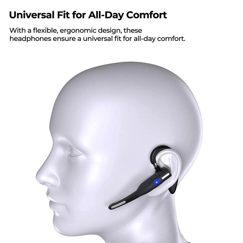 Bluetooth 5.1 Dual Cordless Neckband Headset Noise Cancel