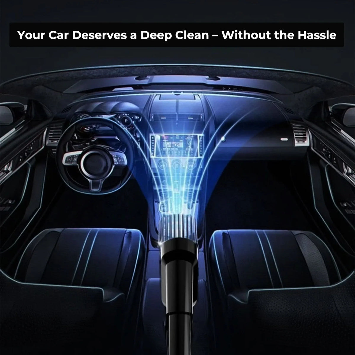 Cordless Car Vacuum Cleaner Hand-Held Travel-Friendly Strong Suction