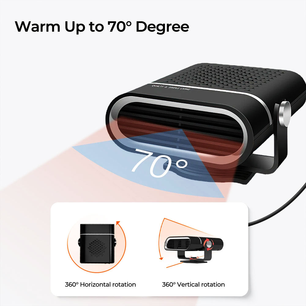 Travel-Friendly Car Heater Fast Heat 30s Travel-Friendly Warmth Comfort