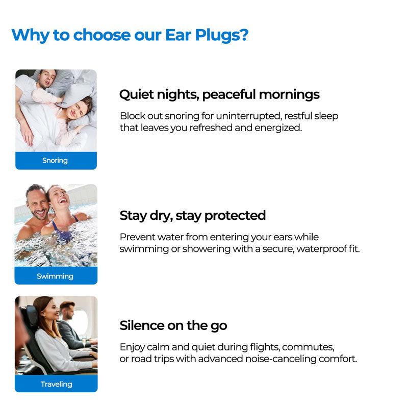 Sleep Earplugs Noise Cancelling Reusable Cozy