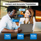 Translation AI Earbuds Real Time 144 Languages, Clear Calls