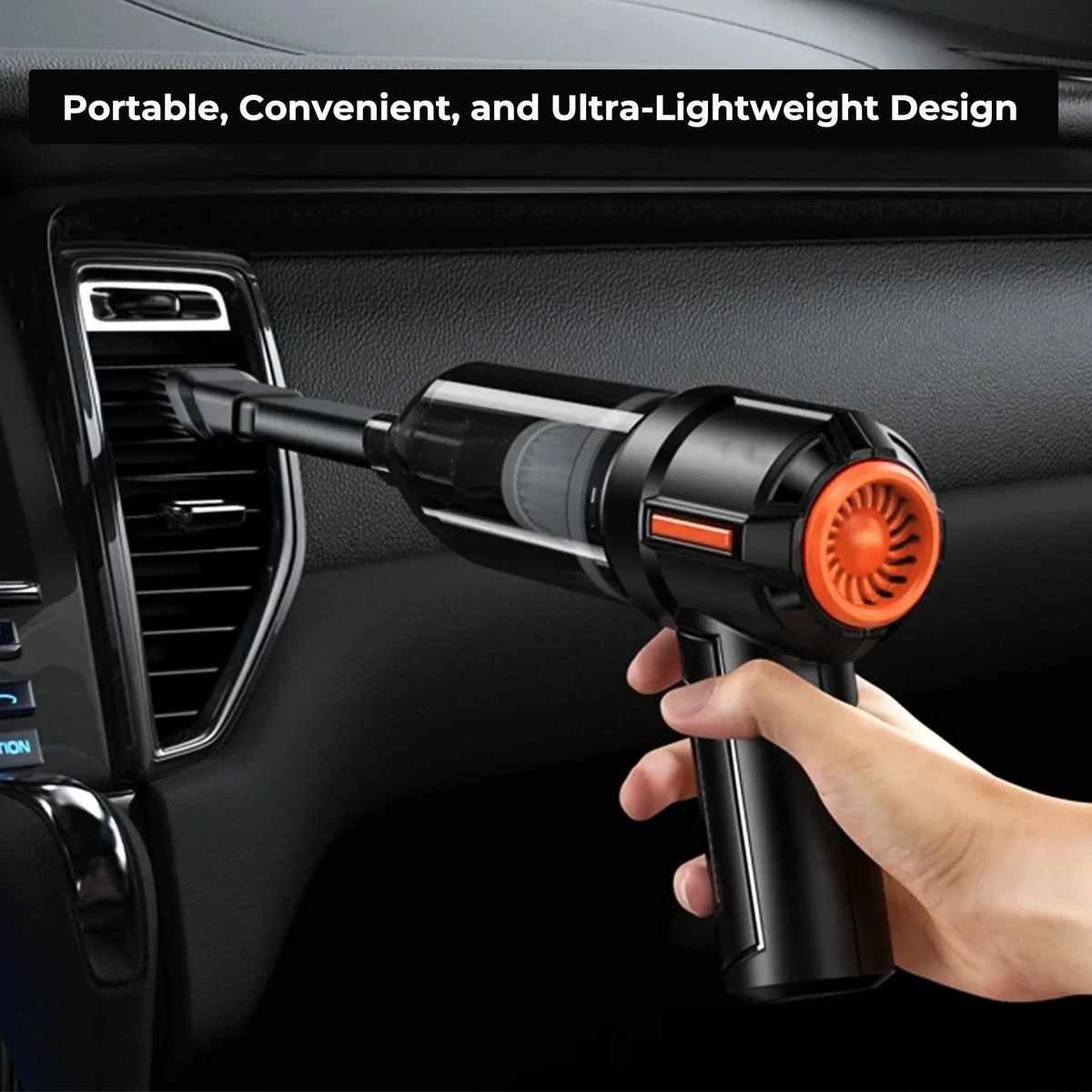 Cordless Car Vacuum Cleaner Hand-Held Travel-Friendly Strong Suction