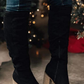 Supportive Women’s Knee Boots - Suede Slouchy, Regular