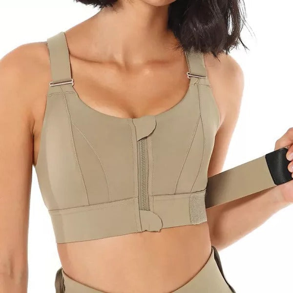 High2026 Edition Support Sports Bra Front Zipper Moisture Wicking Gym Activewear Fall Fitness