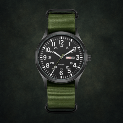 Water-Resistant, Scratch-Resistant, Nylon Strap, Rugged Outdoor Design – Adventure Men’s Watch