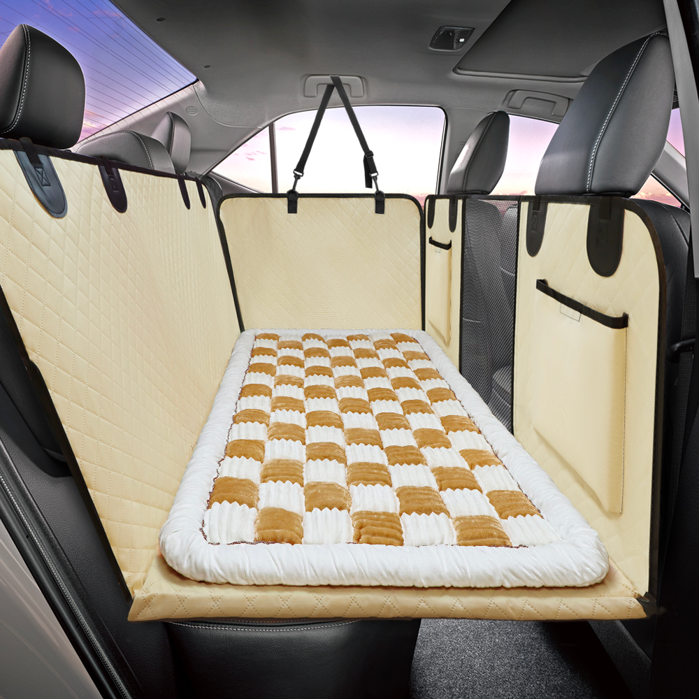 Car Seat Cover Hammock Water-Resistant Protector With Storage Pockets And Mesh Window For Cars And Trucks Fall 2025 Gift