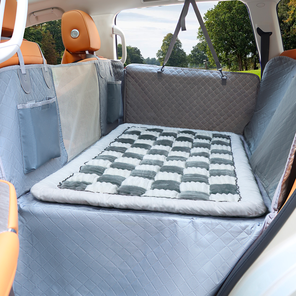 Dog Backseat Bed Large Plush Pet Car Seat Bed For Cozy Rides Fall 2025 Travel Must Have Mess Free
