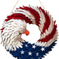 Patriotic Wreath 12 Inch Eagle Door Decor Independence Day And Easter Themed Organic Wood Finish Gift Idea
