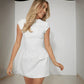 Variant image for Elegant Mini Dress with Cap Sleeves in Black, White, Pink, Red - Flattering Fit, Soft Polyester Fabric, Multiple Sizes Available-8