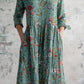 V-Neck Floral Women's Dress - Lightweight Summer Wedding Guest Dress with Flattering Silhouette-1
