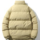 Light Men's Puffer Jacket - High Collar, Polyester