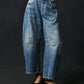 Variant image for Mid Rise Women's Wide Leg Jeans with 4-Pocket Design, Casual Ankle-Length Baggy Fit Denim-6