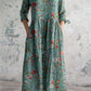 V-Neck Floral Women's Dress - Lightweight Summer Wedding Guest Dress with Flattering Silhouette-2
