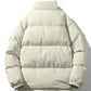 Light Men's Puffer Jacket - High Collar, Polyester