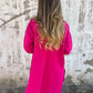 Light Womens Long Hoodie - Fitted Zip Cotton Layering