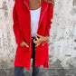 Light Womens Long Hoodie - Fitted Zip Cotton Layering