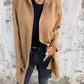 Light Womens Long Hoodie - Fitted Zip Cotton Layering