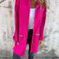 Light Womens Long Hoodie - Fitted Zip Cotton Layering
