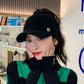 Women's Warm Knitted Baseball Cap - Cable Knit, Winter