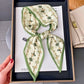 Light Women’s Slim Scarf - Botanical Satin, For Spring
