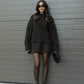 Plush Flattering Women’s Sweater Skirt Kit - Pullover Crewneck, Knit High-Waist A-Line Mini Skirt For Fall