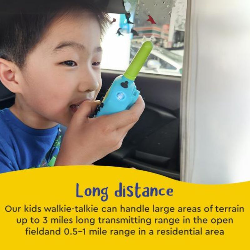 Walkie Talkie Kit 3-Pieces - Clear Sound, Long Range, Great for Ages 3-12 Adventures