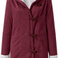 Womens Warm Winter Jacket - Hooded Mid-Thigh, Suede