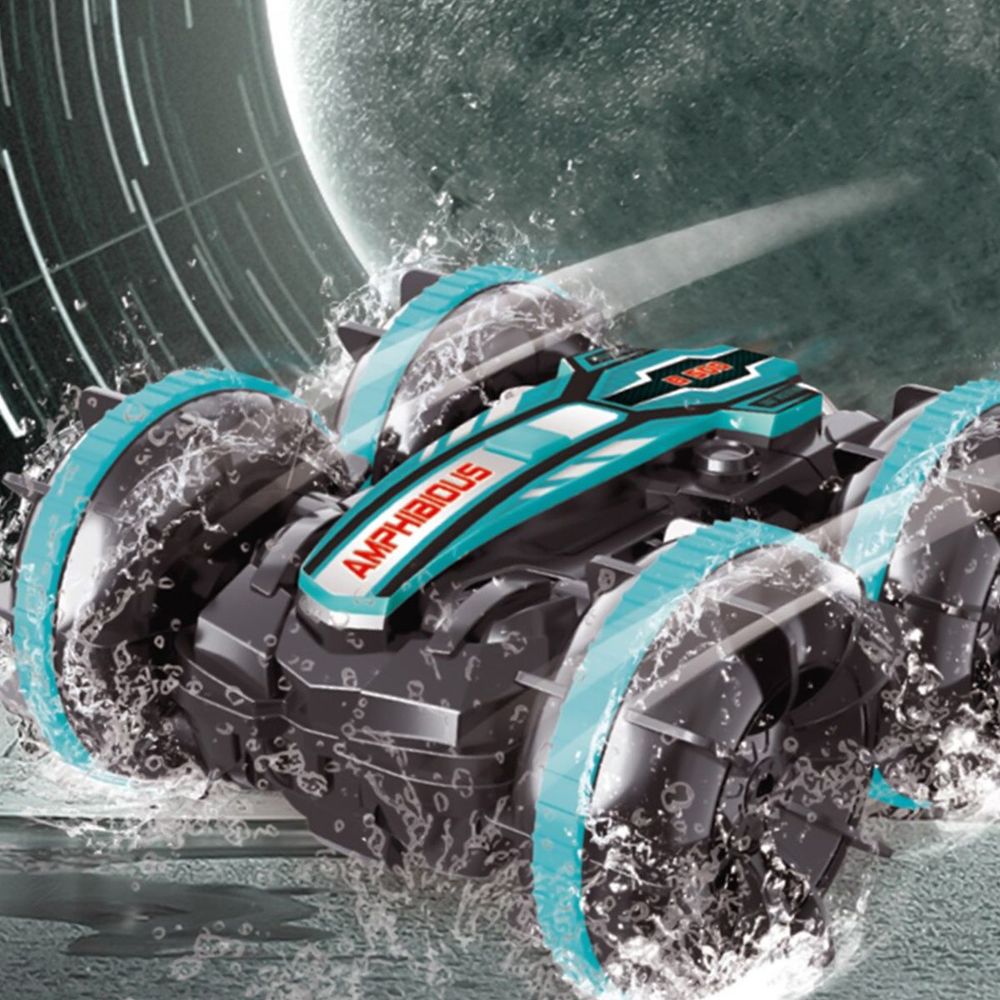 Remote All-Terrain Control Stunt Vehicle - Double-Sided Drifting Car with LED Wheels, Outdoor Adventure Toy for Boys