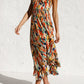 Elegant V-Neck Sleeveless Multicolor Wedding Guest Dress, Summer Cocktail Formal Dress for Special Occasions-6