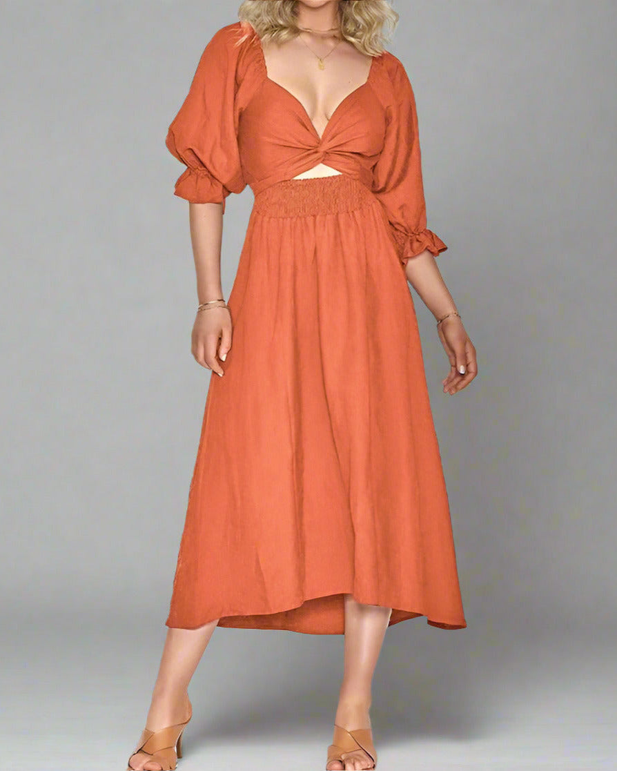 Variant image for Airy Cotton Summer Dress for Women, Breathable and Versatile, Flattering Fit for Day or Night Wear-9