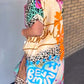 Plus Size Women's Leopard Pattern Short Sleeve Dress for Casual and Semi-Formal Occasions-3