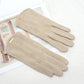 Plush Timeless Women Suede Gloves - Fitted, Cashmere Lined