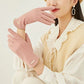 Plush Timeless Women Suede Gloves - Fitted, Cashmere Lined