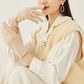 Plush Timeless Women Suede Gloves - Fitted, Cashmere Lined
