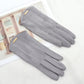 Plush Timeless Women Suede Gloves - Fitted, Cashmere Lined
