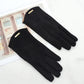Plush Timeless Women Suede Gloves - Fitted, Cashmere Lined