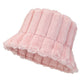 Cozy Warm Women Bucket Hat - Ribbed Faux Fur, For Winter
