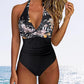 Black One Piece Swimsuit for Women, Backless Push-Up Bathing Suit with Flattering Halter Neckline and Comfortable Fit-4