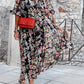 Comfortable Women's V-Neck Floral Dress for Spring and Summer - High-Quality Fabric, Normal Fit, Versatile Style-1