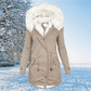 Women’s Warm Parka - Mid Thigh Tailored, Faux Fur, Winter