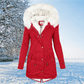 Women’s Warm Parka - Mid Thigh Tailored, Faux Fur, Winter