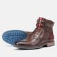 Men's Oxford Boots, Breathable Synthetic Leather, Anti-Slip Rubber Sole, Lace-Up with Inner Zipper, Comfortable PU Leather, Casual & Formal Use-5