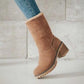 Women’s Insulating Winter Boots - Mid Calf Suede Cozy Lining