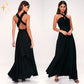 Elegant Floral Maxi Dress for Women - Flattering Wrap Design, Comfortable Fabric, Versatile Long Dress for Any Occasion-4