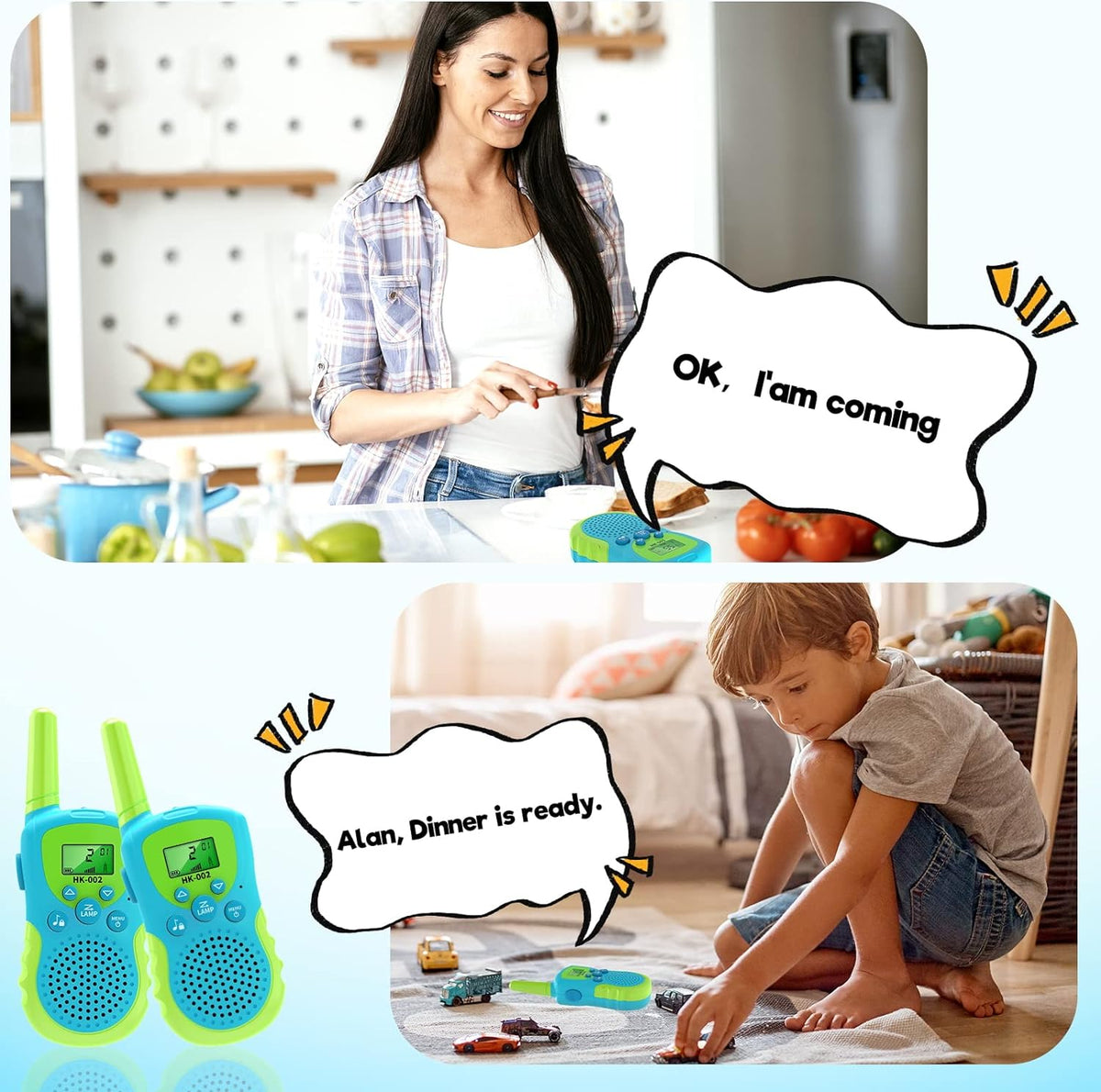Walkie Talkie Kit 3-Pieces - Clear Sound, Long Range, Great for Ages 3-12 Adventures